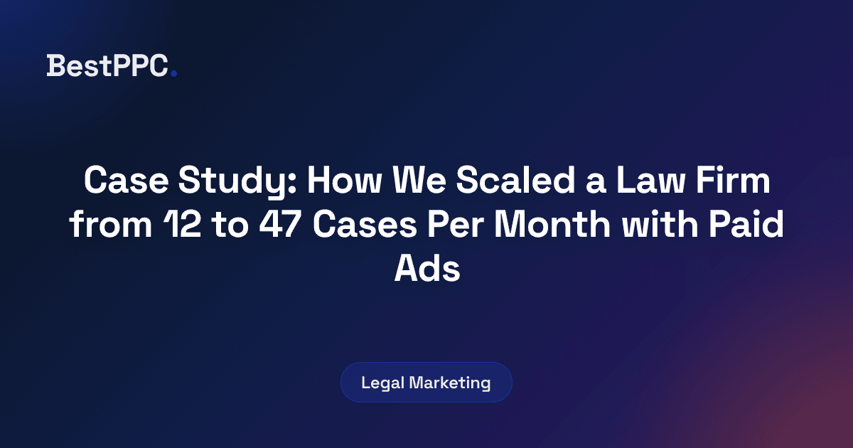 Featured image for Case Study: How We Scaled a Law Firm from 12 to 47 Cases Per Month with Paid Ads