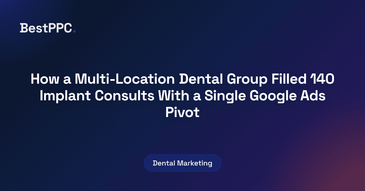 Featured image for How a Multi-Location Dental Group Filled 140 Implant Consults With a Single Google Ads Pivot